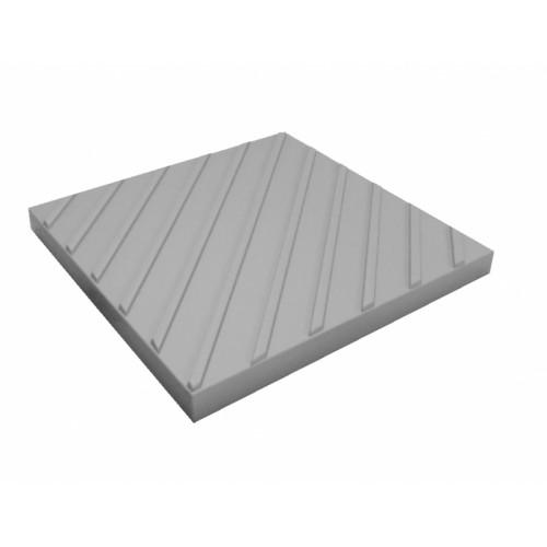 Тактильная плитка с диагональными рифами 500x500x50 серая